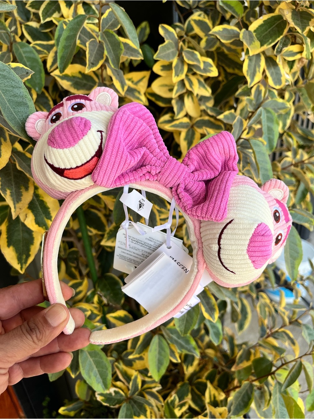 Disney Parks Loungefly Toy Story Pastel Lotso Strawberry Scented Ears Headband